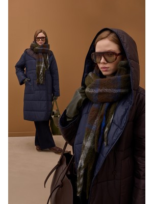 HE-QA Çift Taraflı Şişme Mont Acı Kahve-Koyu Lacivert