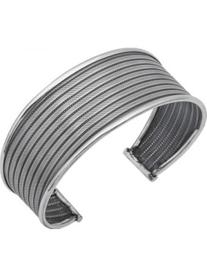 Pileli Store Pilelistore 925 Ayar Gümüş Eskitme Desenli Kadın Bilezik