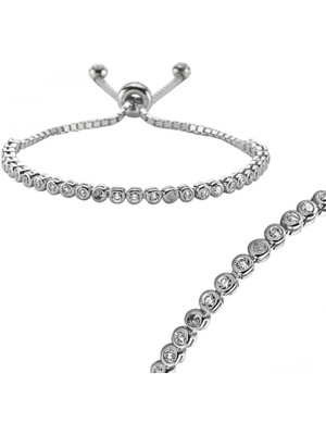 Pileli Store Pilelistore 925 Ayar Gümüş Su Yolu Asansör Bileklik