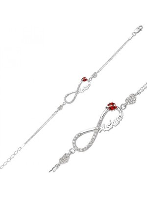 Pileli Store Pilelistore 925 Ayar Gümüş Sonsuzluk Aşkım Bileklik