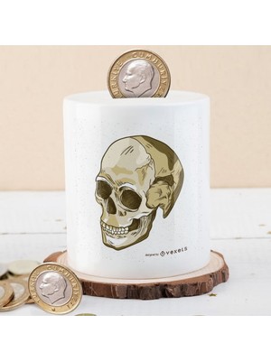Asilmeydan Watercolor İskelet Kuru Kafa Para Birikim Kumbarası-335fd5942