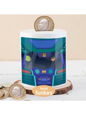 Asilmeydan Uzay Gemisi İç Dizayn Gök Bilimleri Para Birikim Kumbarası-2147
