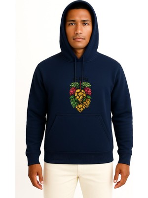 Bahriyeli Collection Kapüşonlu Ipa Types Yoğun ve Zengin Aromalı India Pale Ale Göğüs Baskılı Unisex Sweatshirt