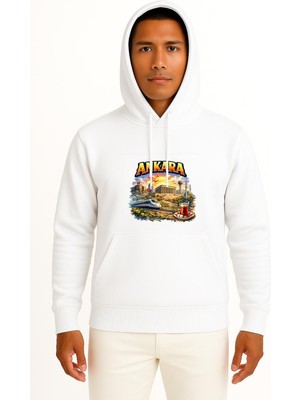 Bahriyeli Collection Kapüşonlu Ankara Özel Tasarım Göğüs Baskılı Unisex Sweatshirt