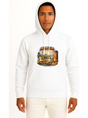 Bahriyeli Collection Kapüşonlu Adana Özel Tasarım Göğüs Baskılı Unisex Sweatshirt