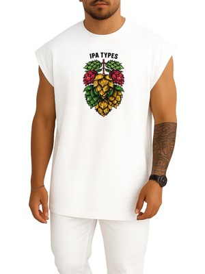 Bahriyeli Collection Oversize Ipa Types Yoğun ve Zengin Aromalı India Pale Ale Göğüs Baskılı Atlet