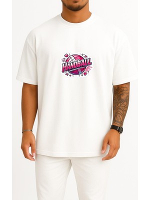 Bahriyeli Collection Oversize Handball Göğüs Baskılı Unisex T-Shirt