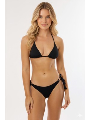 Ayyıldız 3434 Siyah String Bikini Takımı