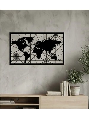 Zmt Design Dünya Haritası Duvar Süsü
