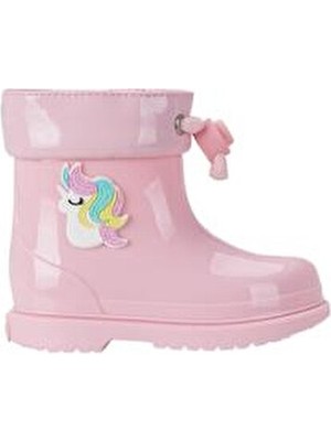 Igor Bimbi Unicornio Pembe Çizme Kız Çocuk Su Geçirmez Kauçuk Düz Topuklu Günlük Kullanım
