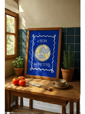 Fuart.Co Bon Appetit Deniz Canlıları Mutfak Serisi Poster (Çerçevesiz) Sffu