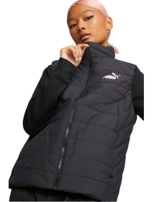 Puma Ess Padded Vest Kadın Yelek S Dik Yaka Modern Tasarım Su Geçirmez Siyah Renk 84894101
