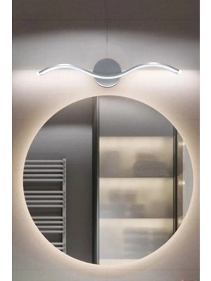 Wave Aplik Gri Renk Modern Tasarım - Hol - Banyo - Mutfak - Salon - Yatak Odası Gün Işığı LED Aplik