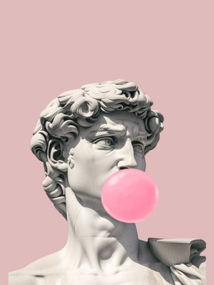 Fuart.Co Balonlu Heykel Dijital Baskı Pop Art Temalı Poster (Çerçevesiz) Pafu