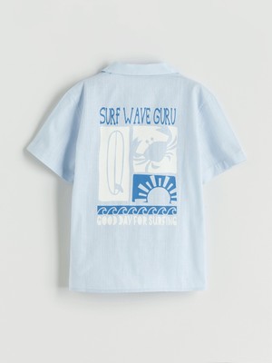 Lc Waikiki Yeni Sezon Resort Yaka Baskılı Erkek Çocuk Gömlek