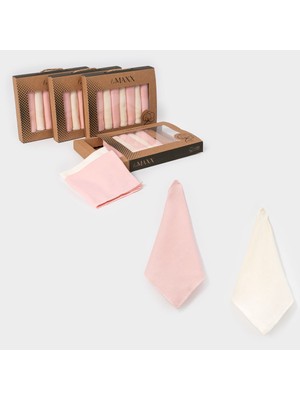 1959LV – Lovemaxx Unisex Craft Bebek Ağız Mendili Seti | 7’li Kutulu (Açık Mavi • Krem • Pembe)
