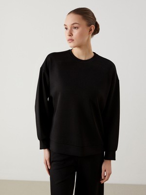 Lc Waikiki Yeni Sezon Bisiklet Yaka Oversize Kadın Sweatshirt Tunik