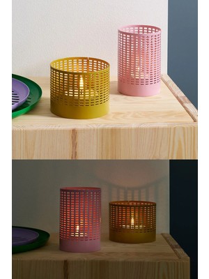 Binbirreyon Tealight Mumluk Çelik 2'li Set MA104