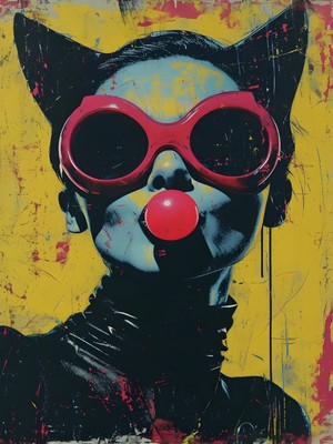 Fuart.Co Ikonik Balon Dijital Baskı Pop Art Temalı Poster (Çerçevesiz) Pafu