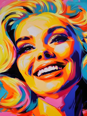 Fuart.Co Neon Euphoria Dijital Baskı Pop Art Temalı Poster (Çerçevesiz) Pafu