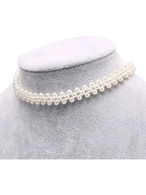 Shiklik Beyaz Renk Inci Kadın Kolye