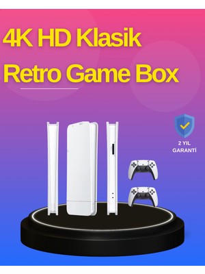 AK-SA-STR HDMI Çıkışlı Kablosuz 2 Kollu 4K Retro Oyun Kutusu