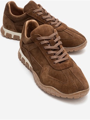 Luvi Lars Taba Süet Hakiki Deri Kadın Günlük Sneaker