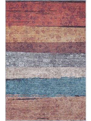 Doca Modern Multi Polyester ve Pamuklu Kaydırmaz Tabanlı Yıkanabilir Dijital Baskı Halısı