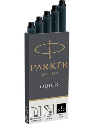 Supertrend Quink Dolma Kalem Kartuşu 5'li Uzun Siyah