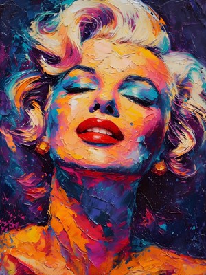 Fuart.Co Artistic Marilyn Monroe Dijital Baskı Pop Art Temalı Poster (Çerçevesiz) Pafu