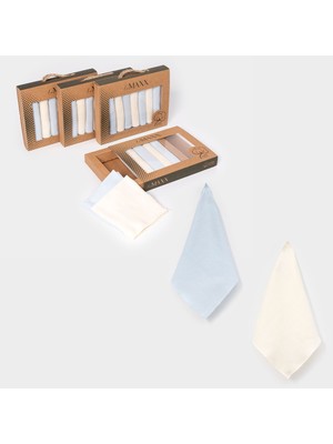 1959LV – Lovemaxx Unisex Craft Bebek Ağız Mendili Seti | 7’li Kutulu (Açık Mavi • Krem • Pembe)