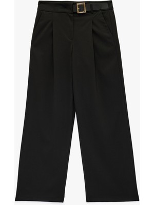 Koton Cepli Kemer Detaylı Rahat Kalıp Geniş Paça Pantolon