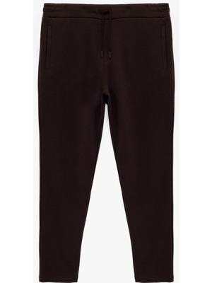 Koton Pamuklu Regular Fit Cepli Beli Bağcıklı Tapered Eşofman Altı