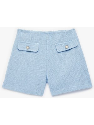 Koton Düğme Detaylı Kapaklı Cepli Beli Lastikli Tüvit Şort