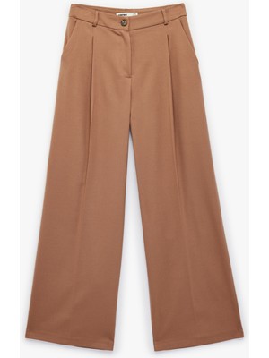 Koton Pileli Cep Detaylı Geniş Paça Palazzo Pantolon