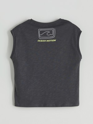 Lc Waikiki Yeni Sezon Bisiklet Yaka Baskılı Erkek Çocuk Atlet