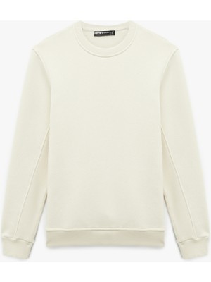 Koton Regular Fit Uzun Kollu Şardonlu Basic Bisiklet Yaka Sweatshirt