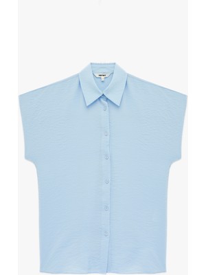 Koton Regular Fit Kap Kol Düğmeli Klasik Yaka Viskon Gömlek