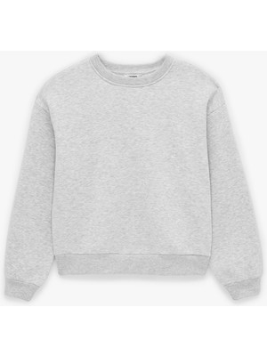 Koton Şardonlu Uzun Kollu Bisiklet Yaka Sweatshirt