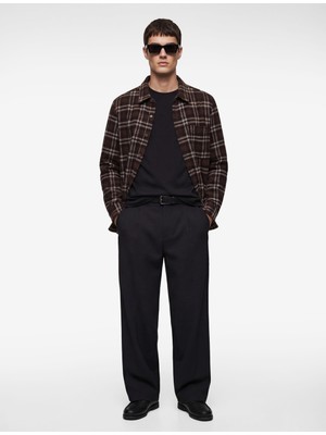 Koton Regular Fit Uzun Kollu Klasik Yaka Oduncu Gömleği