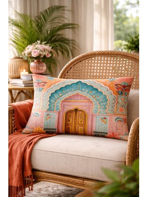 Arancione Co Çift Tarafı Baskılı Dikdörtgen Kırlent Kılıfı 6AOD8