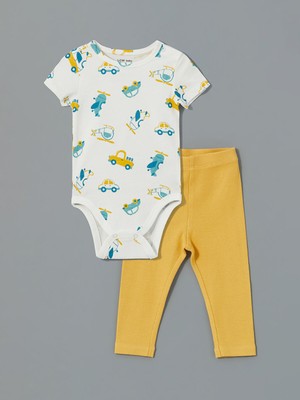 Lc Waikiki Yeni Sezon Erkek Bebek Tişört ve Tayt  2'li