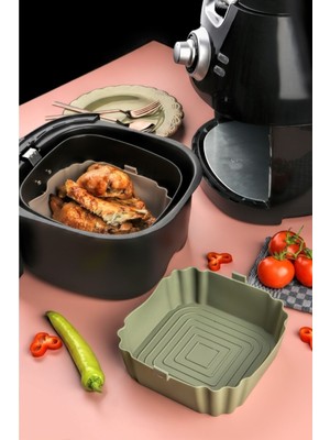 Pazarika Airfryer Silikon Pişirme Kabı Tüm Airfryer'lere Uyumlu
