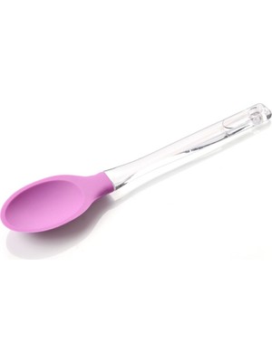 Pazarika Plastik Saplı Silikon Kaşık Pembe