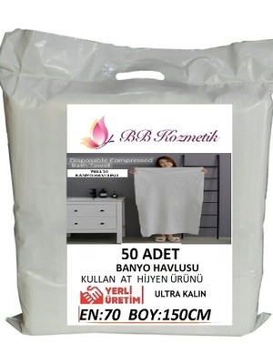 Tek Kullanımlık Banyo Havlusu Ultra Kalın (70X150) 50 Adet Poşetsiz
