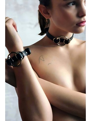 MOTTO10 Butik Iç Içe Geçen Halkalı Tasma ve Bileklik - APFT254