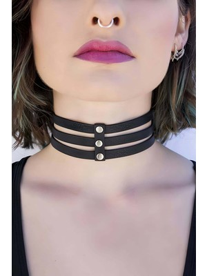 MOTTO10 Butik 3 Sıralı Şık Deri Tasma - APFT251