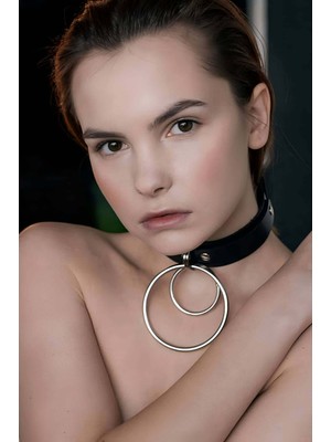 MOTTO10 Butik Iki Halkalı Fantezi Deri Tasma - APFT264