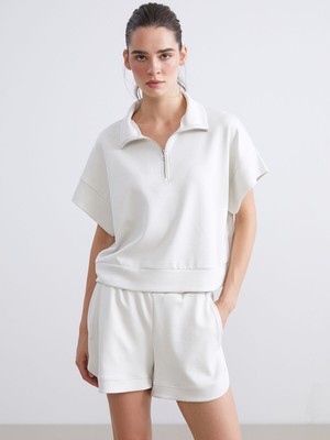 Lc Waikiki Yeni Sezon Dik Yaka Oversize Kadın Sweatshirt