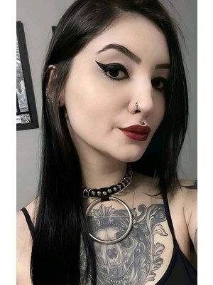 MOTTO10 Butik Lastik Choker - Lastik Tasma - Lastik Kolye Harness - APFT566